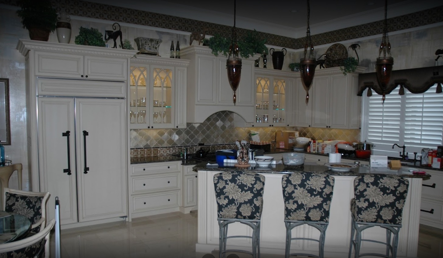Kitchen built-in cabinetry detail